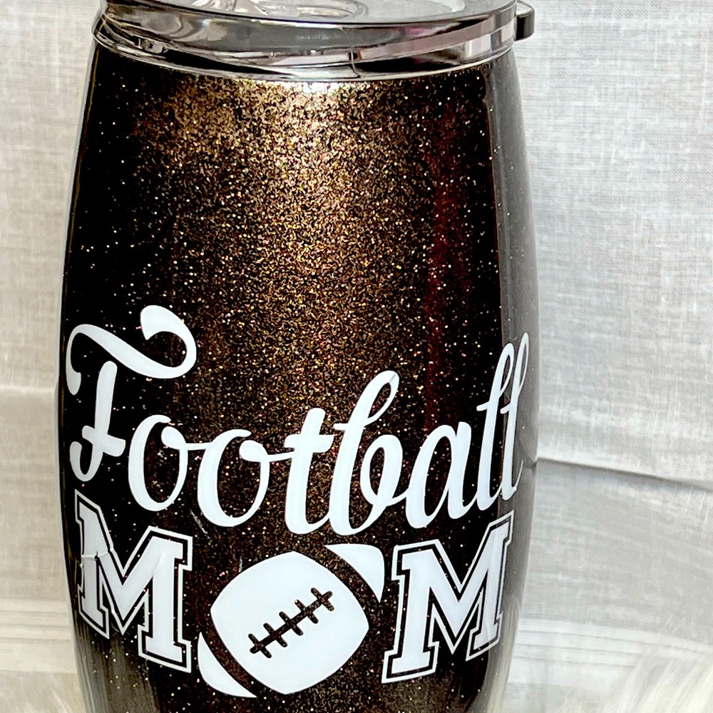 25 oz Football Hot and cold tumbler.